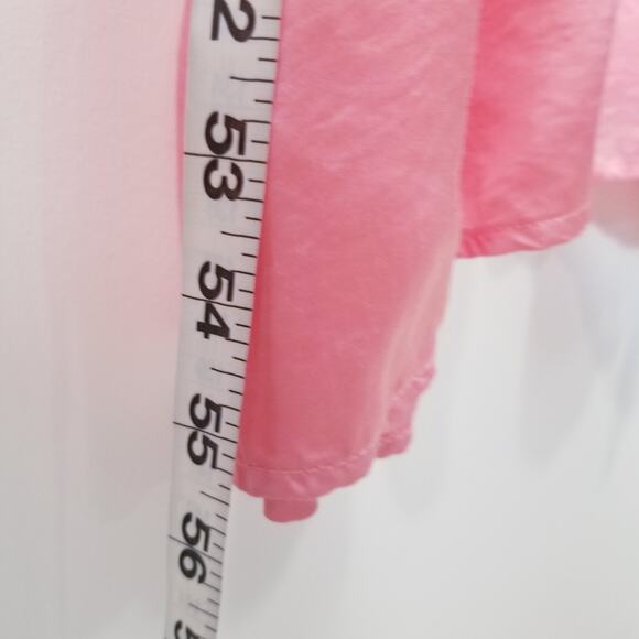 StarkX Pink Satin Geranium Maya Maxi Dress Empire Waist with Pockets - Picture 6 of 11